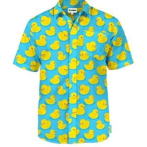 Tipsy elves mens small MEN'S RUBBER DUCKY HAWAIIAN SHIRT cruise